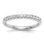 14k White Gold 1/4 carat Lab Grown Diamond VS/SI+ G+ Complete Wedding Band