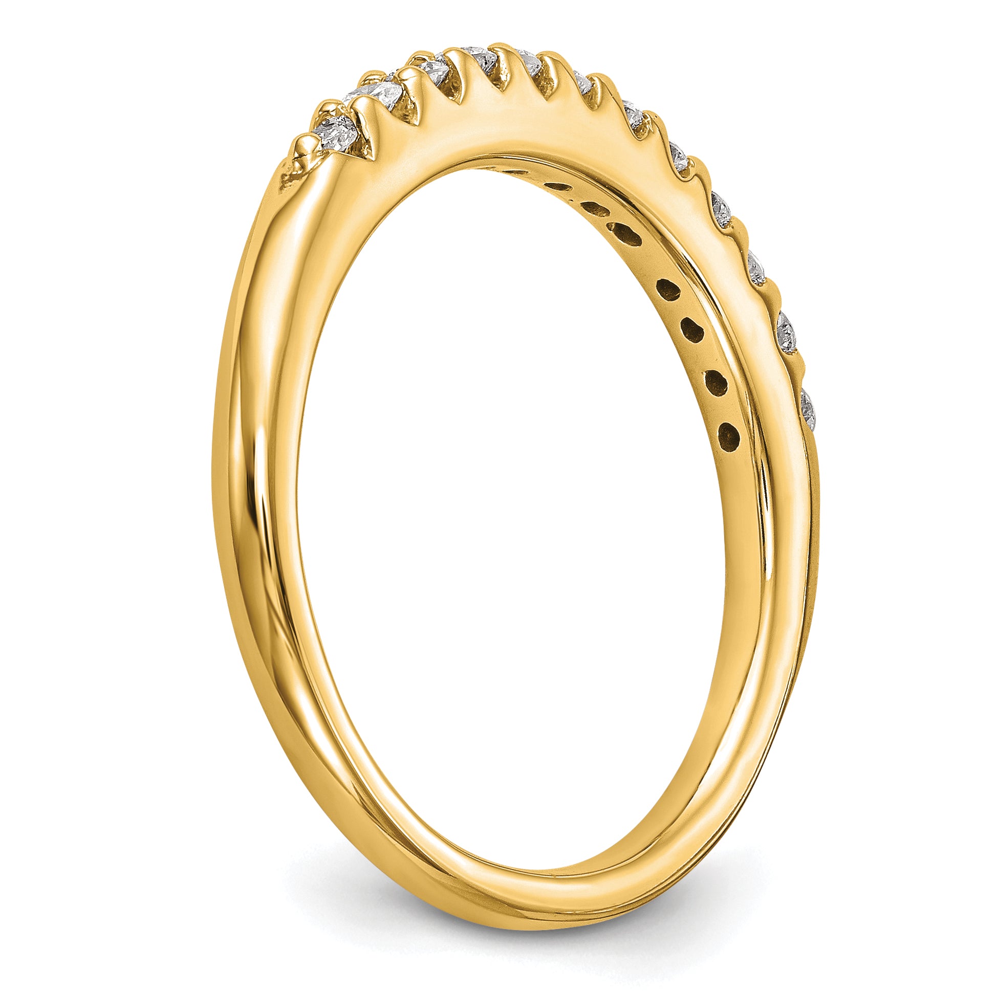 14k 1/4 carat Lab Grown Diamond VS/SI+ G+ Complete Wedding Band
