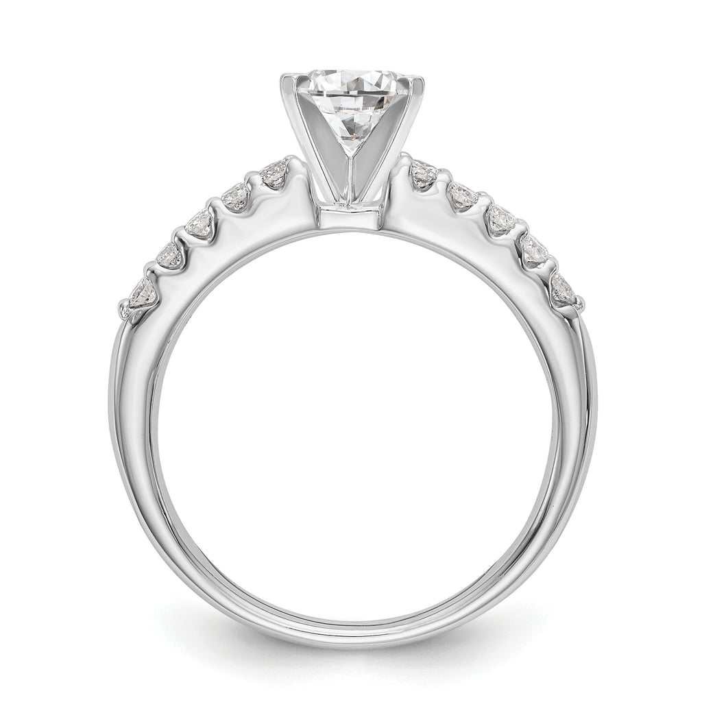14k White Gold 1/4 carat Lab Grown Diamond VS/SI+ G+ Semi Mount Peg Set Engagement Ring