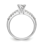14k White Gold 1/4 carat Lab Grown Diamond VS/SI+ G+ Semi Mount Peg Set Engagement Ring