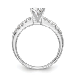 14k White Gold 1/4 carat Lab Grown Diamond VS/SI+ G+ Semi Mount Peg Set Engagement Ring
