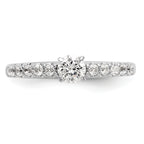 14k White Gold 1/4 carat Lab Grown Diamond VS/SI+ G+ Semi Mount Peg Set Engagement Ring