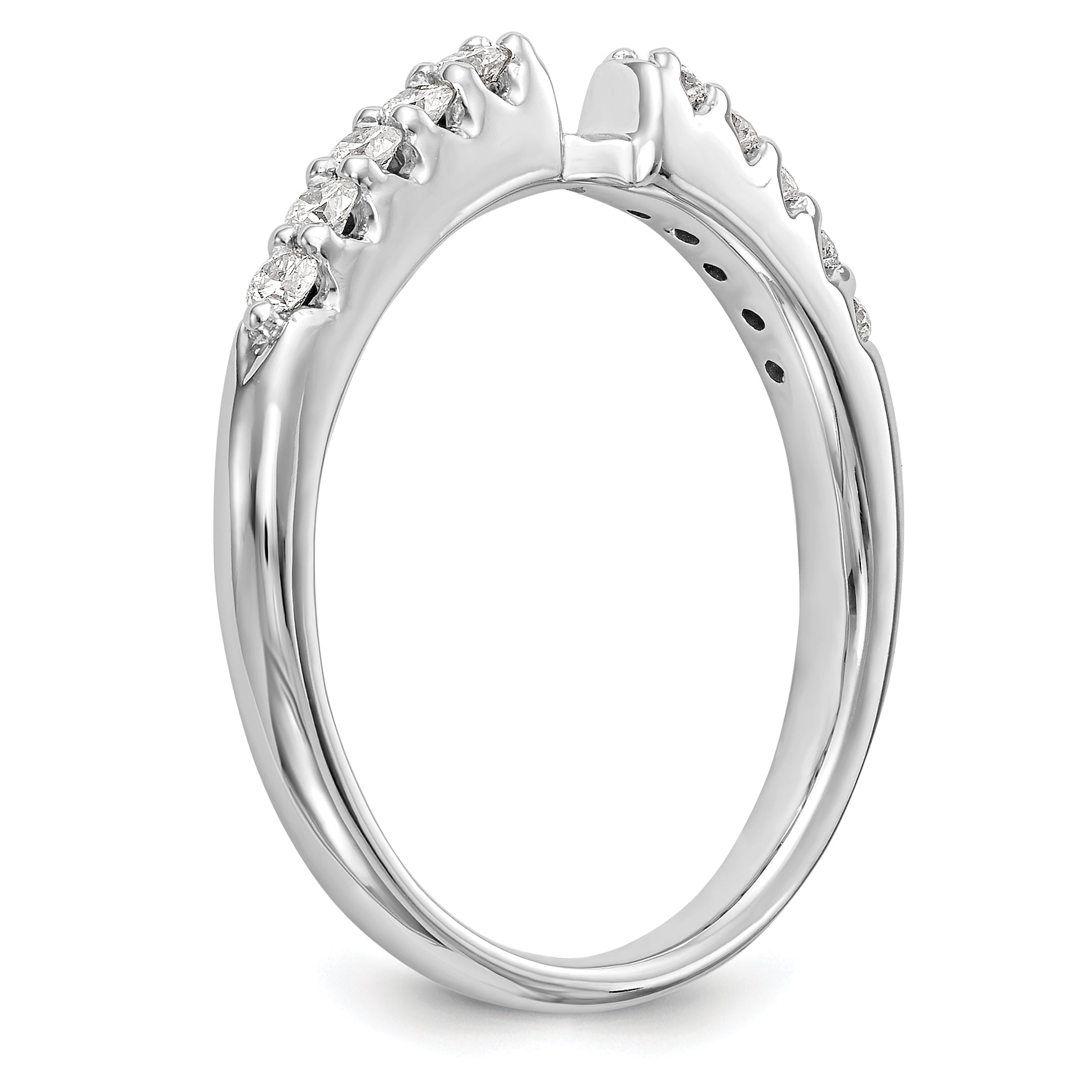 14k White Gold 1/4 carat Lab Grown Diamond VS/SI+ G+ Semi Mount Peg Set Engagement Ring