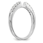 14k White Gold 1/4 carat Lab Grown Diamond VS/SI+ G+ Semi Mount Peg Set Engagement Ring