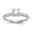 14k White Gold 1/4 carat Lab Grown Diamond VS/SI+ G+ Semi Mount Peg Set Engagement Ring