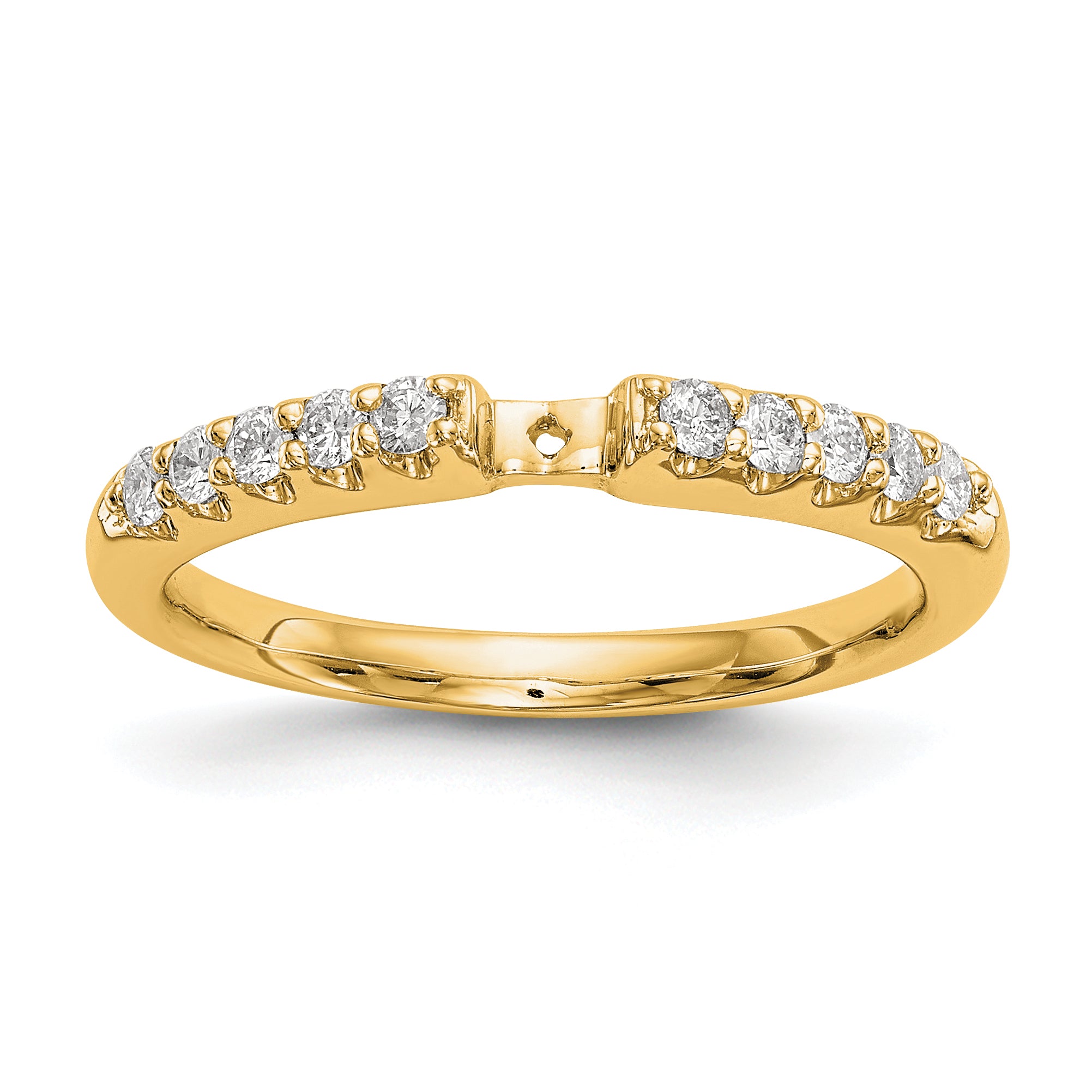 14k Two Tone 1/4 carat Lab Grown Diamond VS/SI+ G+ Semi Mount Peg Set Engagement Ring