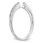 14K White Gold Peg Set 1/10 carat Diamond Semi-mount Engagement Ring