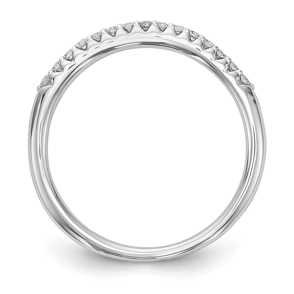 14k White Gold 1/6 carat Diamond Complete Wedding Band