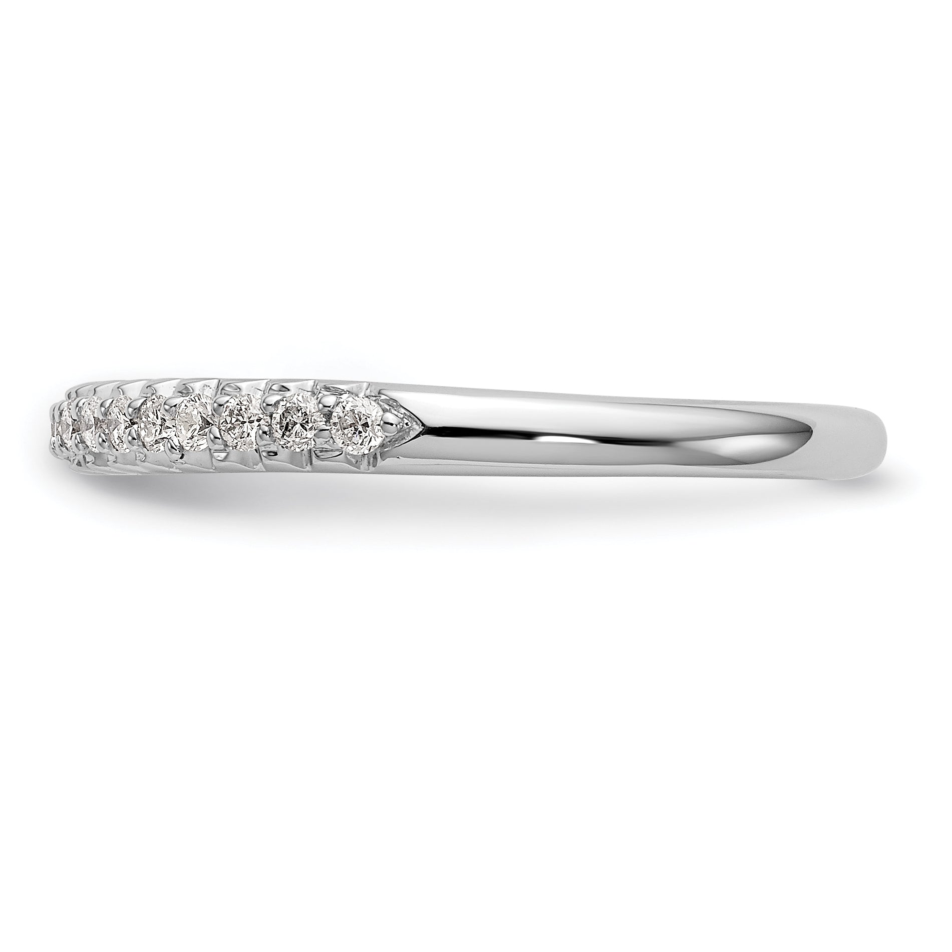14k White Gold 1/6 carat Diamond Complete Wedding Band