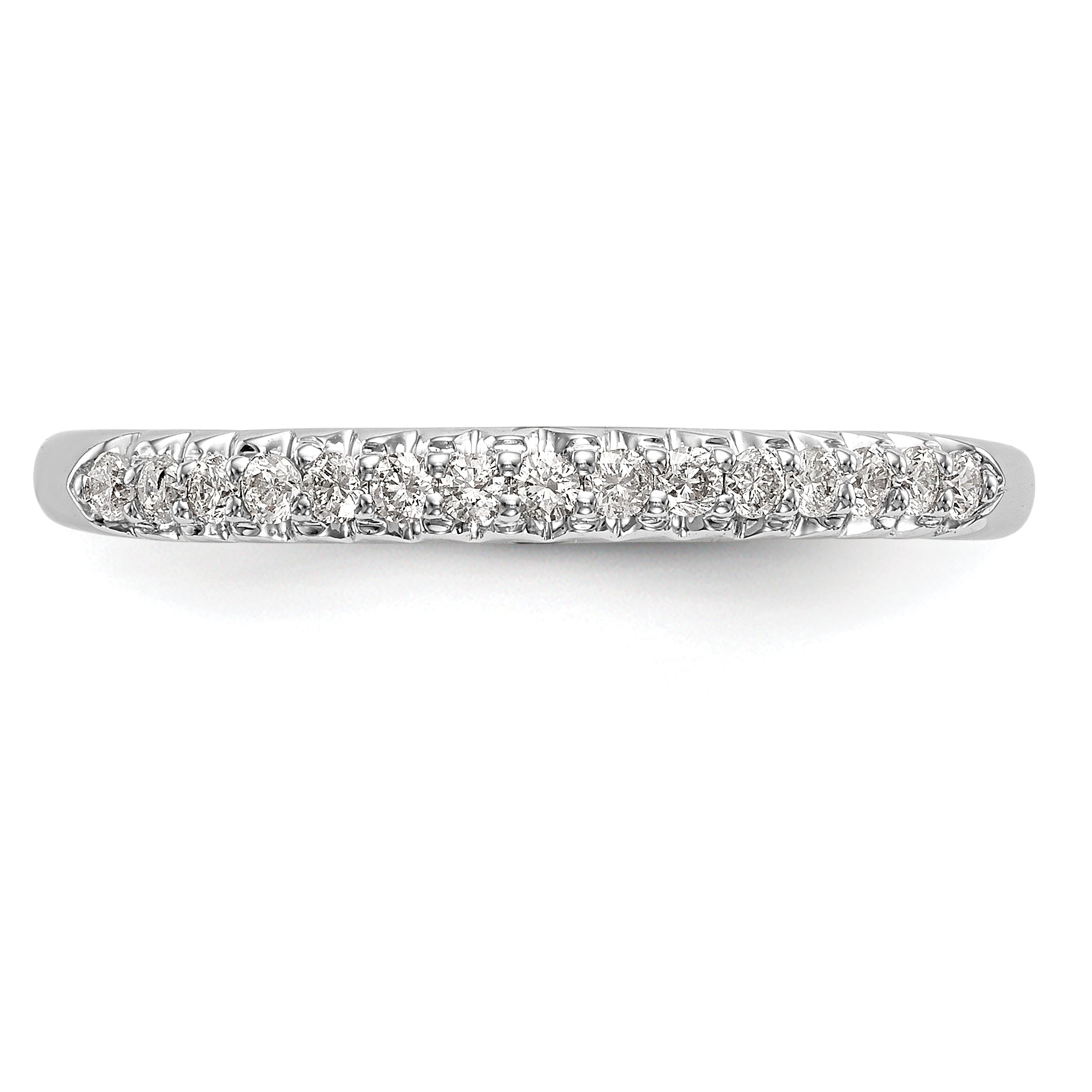 14k White Gold 1/6 carat Diamond Complete Wedding Band