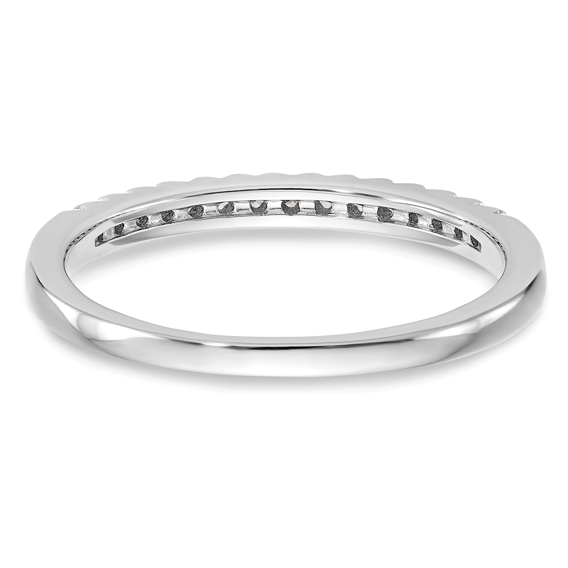 14k White Gold 1/6 carat Diamond Complete Wedding Band