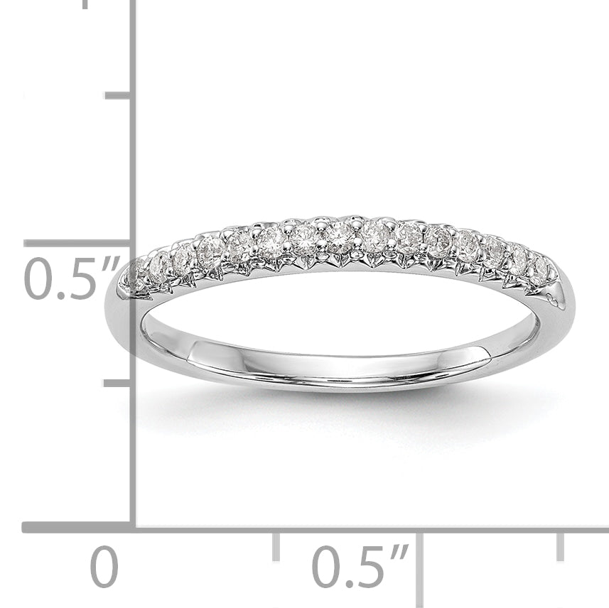 14k White Gold 1/6 carat Diamond Complete Wedding Band