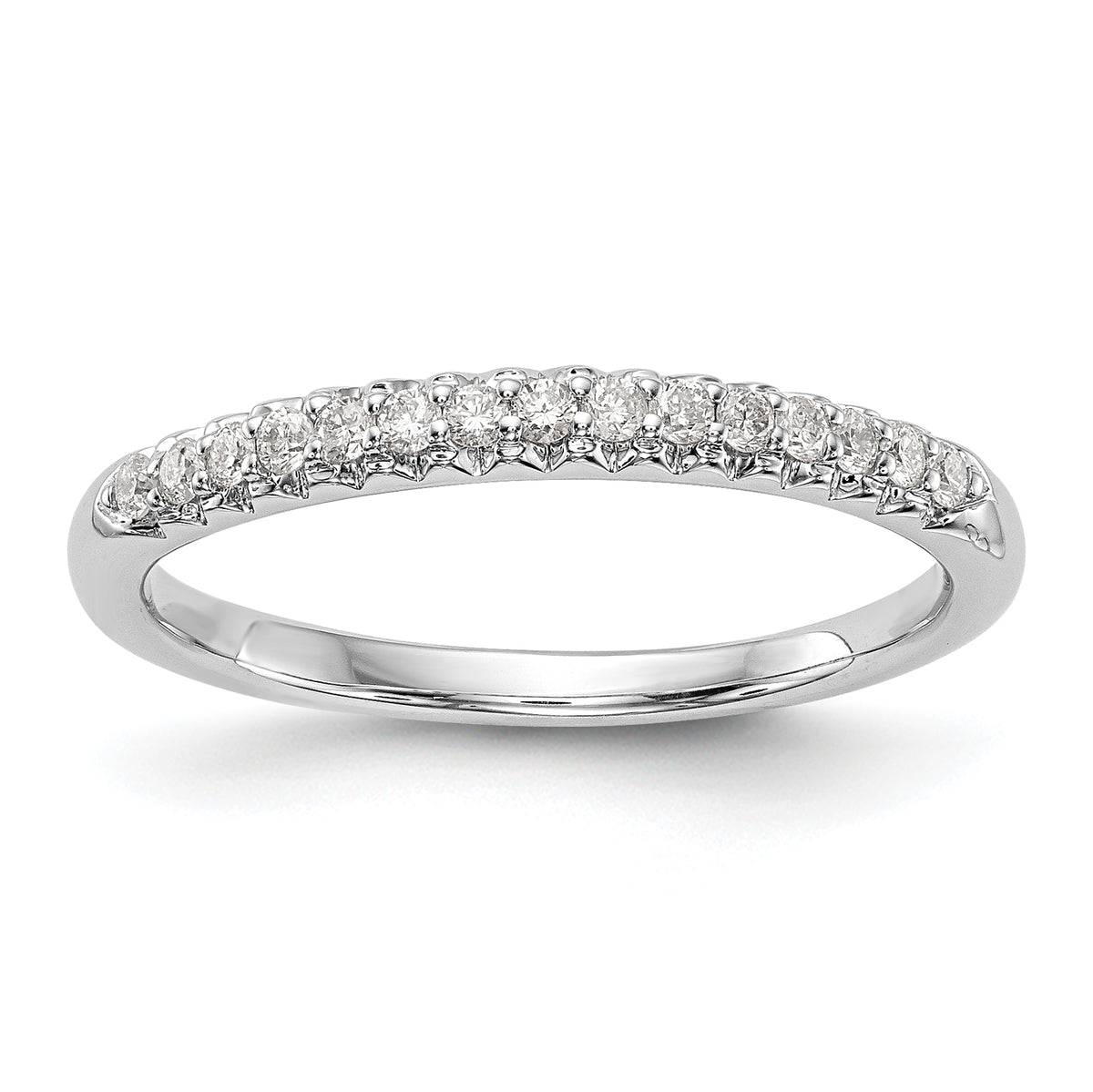 14k White Gold 1/6 carat Diamond Complete Wedding Band