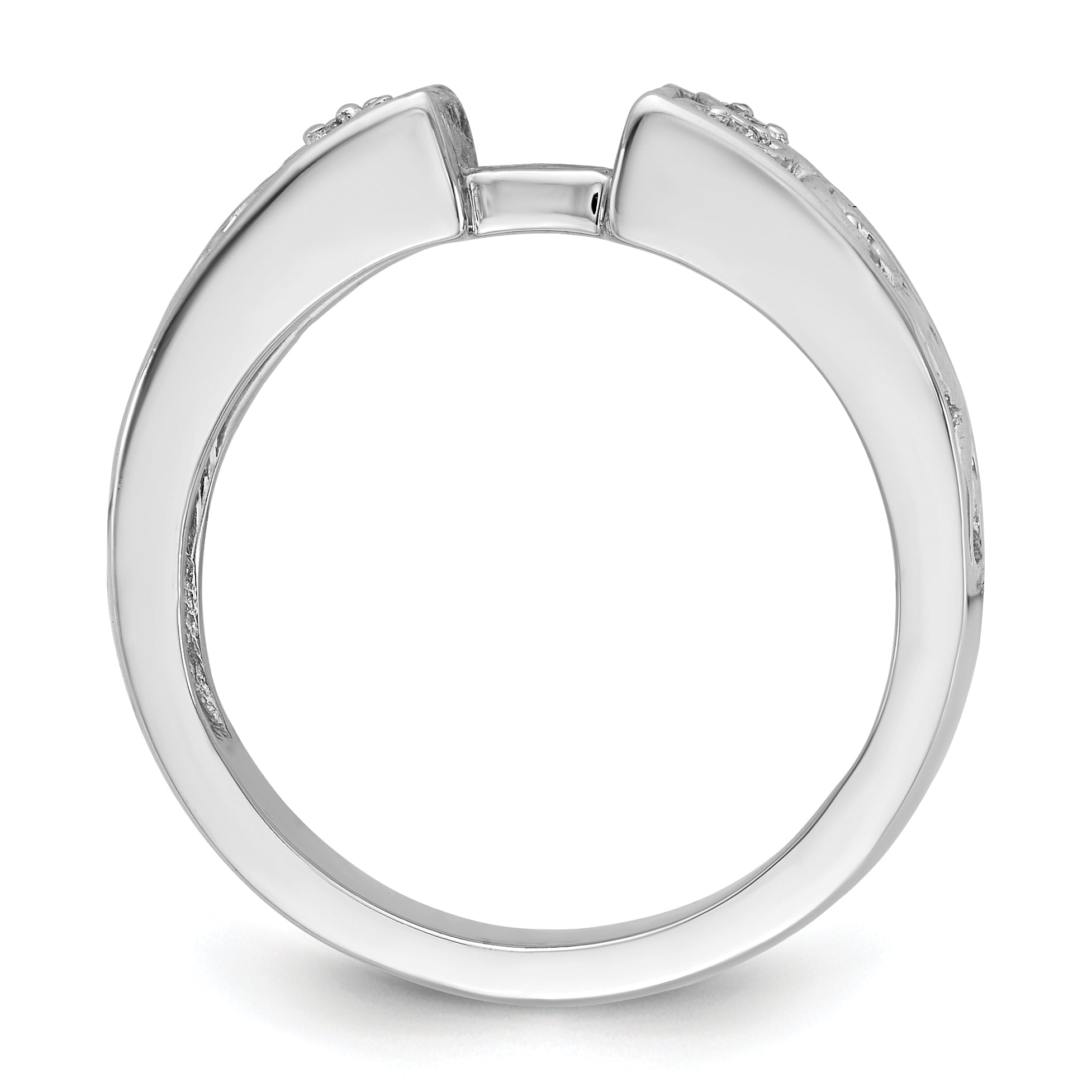 14k White Gold 1/20 carat Lab Grown Diamond VS/SI+ G+ Semi-Mount Pet Set Engagement Ring Secondary image