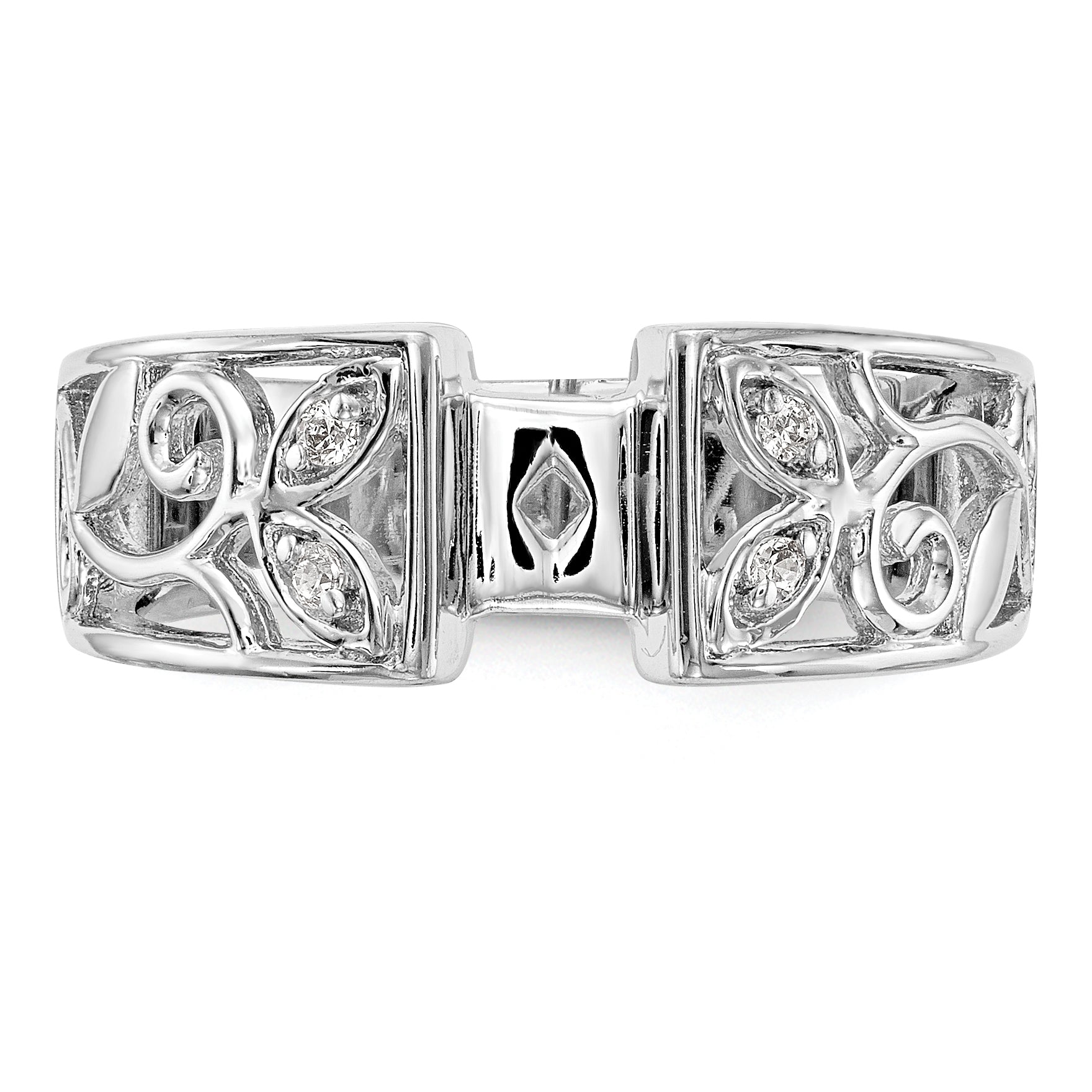 14k White Gold 1/20 carat Lab Grown Diamond VS/SI+ G+ Semi-Mount Pet Set Engagement Ring