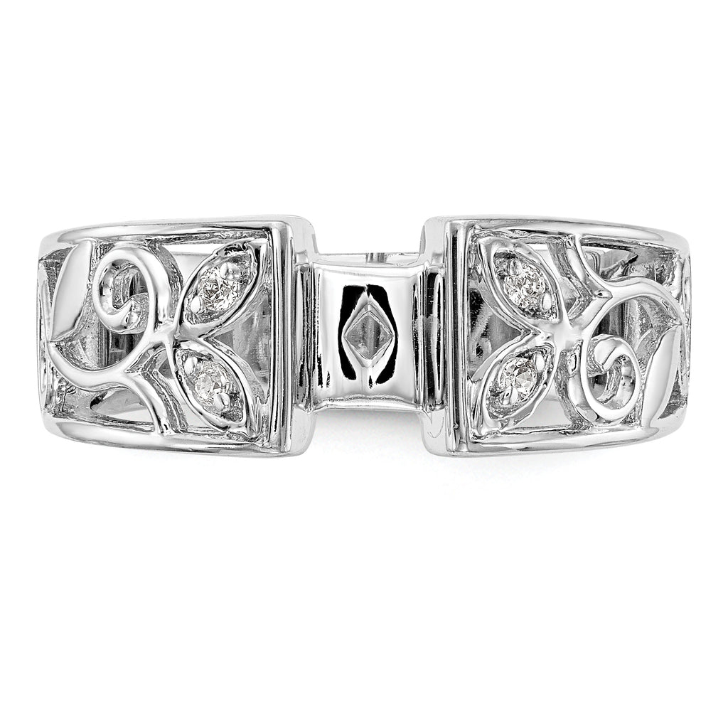 14k White Gold 1/20 carat Lab Grown Diamond VS/SI+ G+ Semi-Mount Pet Set Engagement Ring
