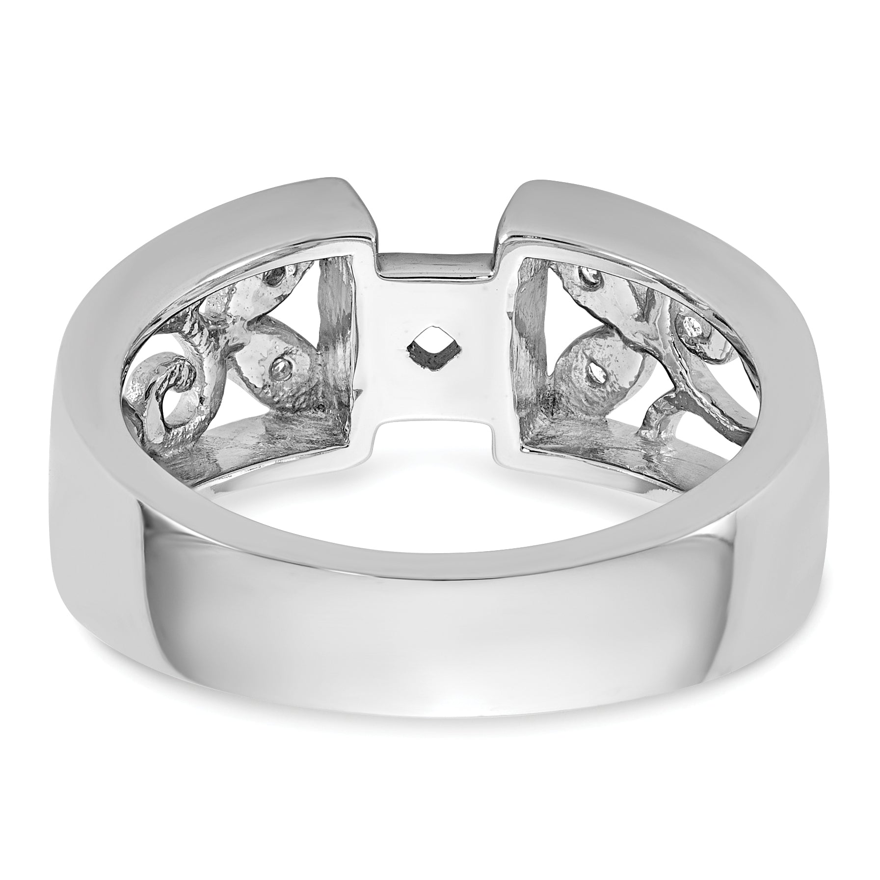 14k White Gold 1/20 carat Lab Grown Diamond VS/SI+ G+ Semi-Mount Pet Set Engagement Ring