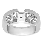 14k White Gold 1/20 carat Lab Grown Diamond VS/SI+ G+ Semi-Mount Pet Set Engagement Ring