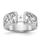 14k White Gold 1/20 carat Lab Grown Diamond VS/SI+ G+ Semi-Mount Pet Set Engagement Ring