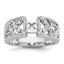 14k White Gold 1/20 carat Lab Grown Diamond VS/SI+ G+ Semi-Mount Pet Set Engagement Ring