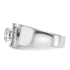 14k White Gold 1/4 carat Lab Grown Diamond VS/SI+ G+ Semi-Mount Peg Set Engagement Ring