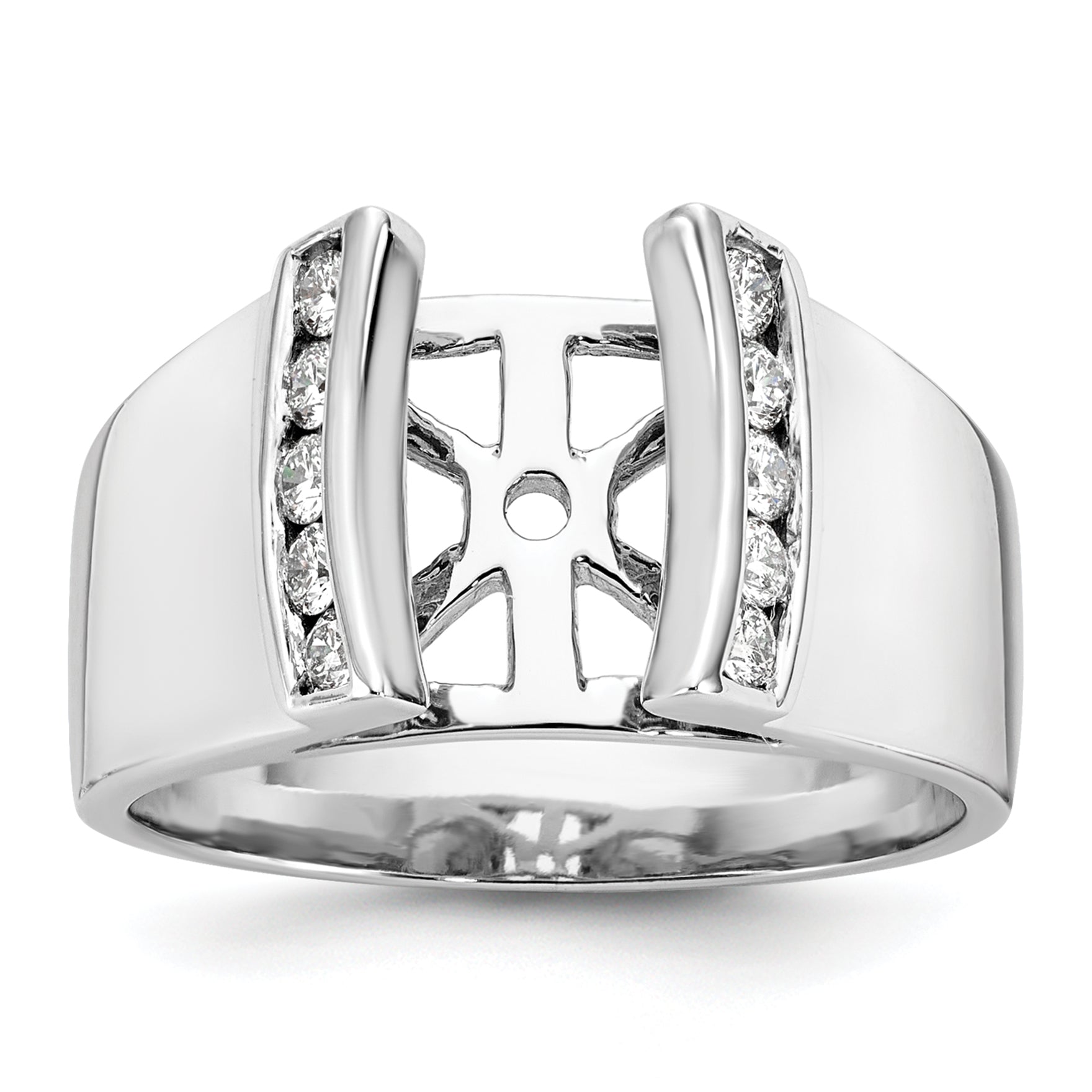14k White Gold 1/4 carat Lab Grown Diamond VS/SI+ G+ Semi-Mount Peg Set Engagement Ring