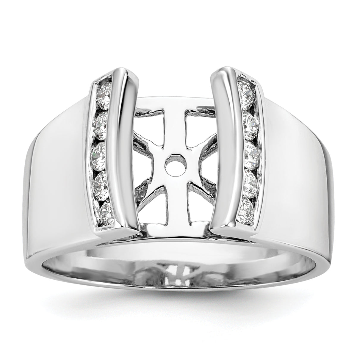14k White Gold 1/4 carat Lab Grown Diamond VS/SI+ G+ Semi-Mount Peg Set Engagement Ring