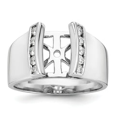 14k White Gold 1/4 carat Lab Grown Diamond VS/SI+ G+ Semi-Mount Peg Set Engagement Ring