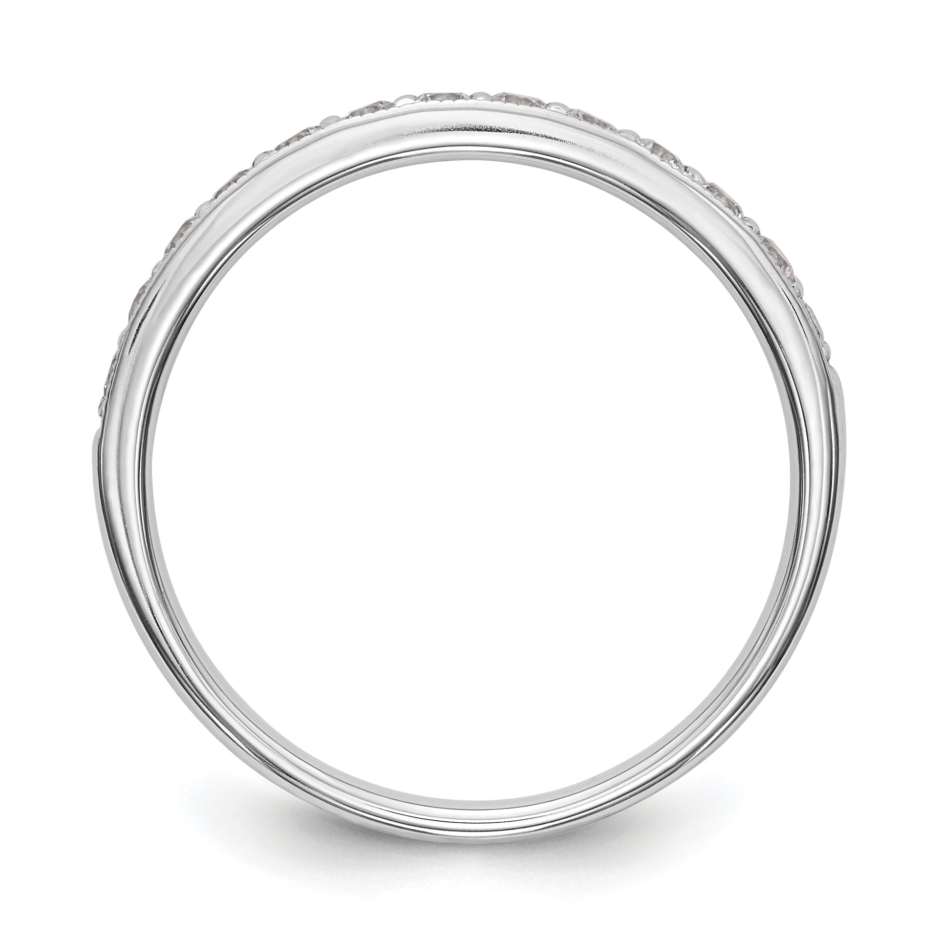 14k White Gold 1/3 carat Lab Grown Diamond VS/SI+ G+ Complete Wedding Band Secondary image