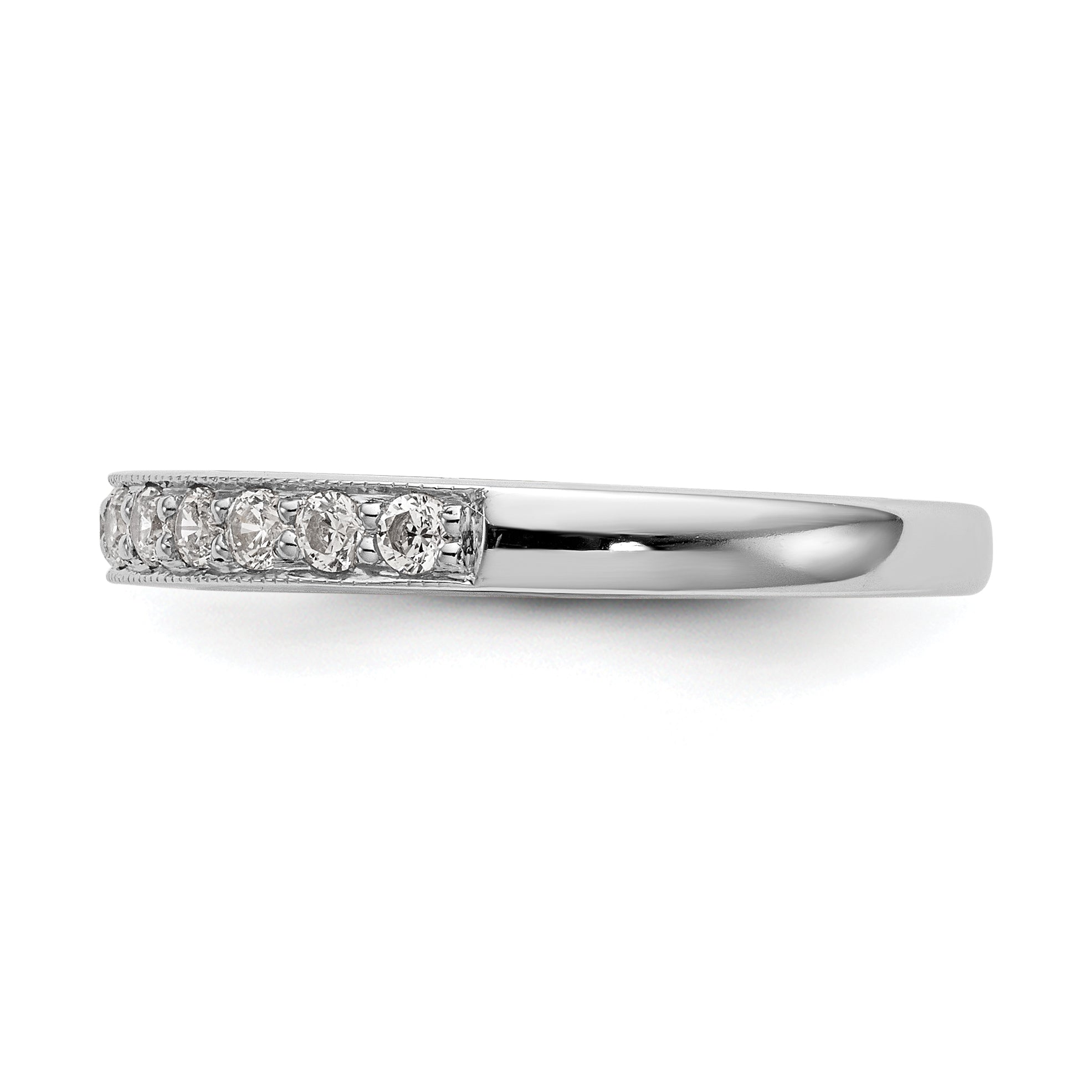 14k White Gold 1/3 carat Lab Grown Diamond VS/SI+ G+ Complete Wedding Band