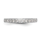 14k White Gold 1/3 carat Lab Grown Diamond VS/SI+ G+ Complete Wedding Band