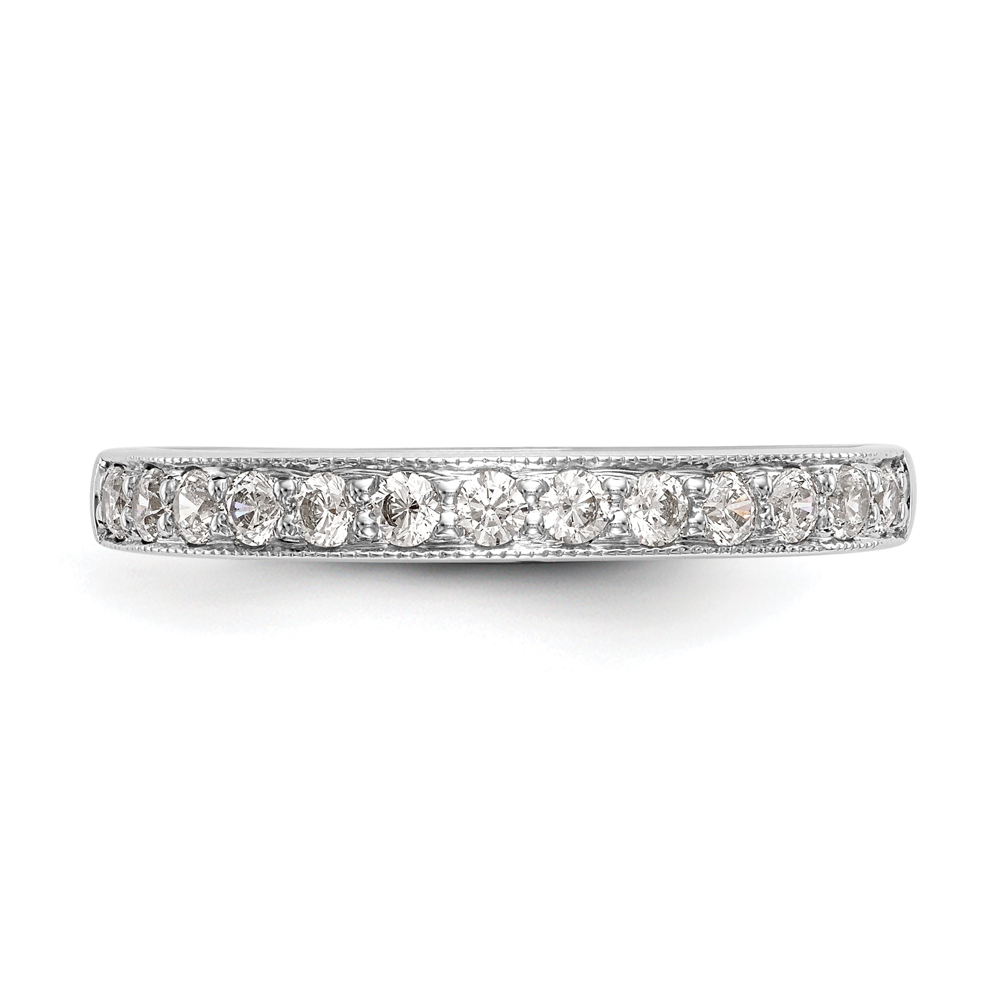 14k White Gold 1/3 carat Lab Grown Diamond VS/SI+ G+ Complete Wedding Band