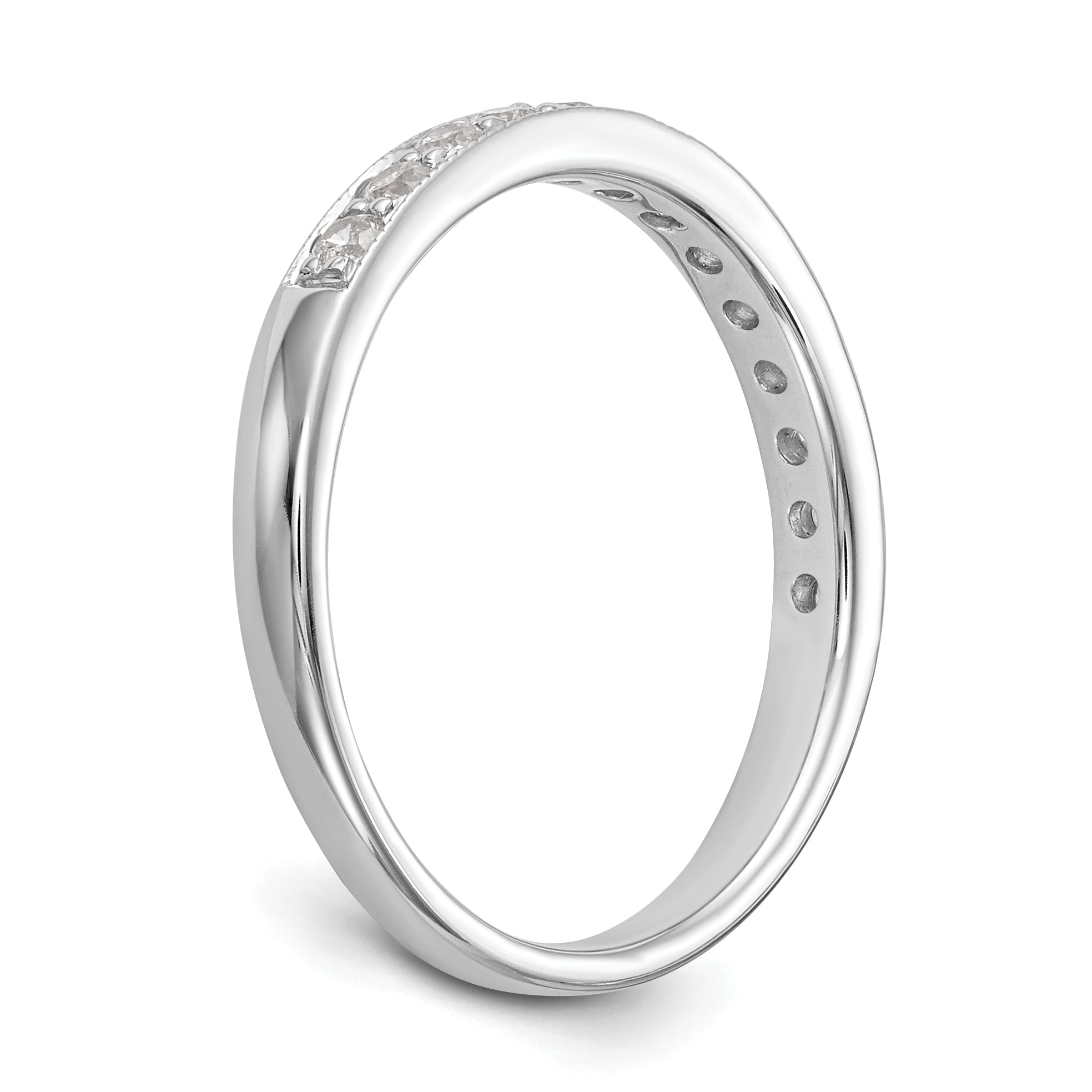 14k White Gold 1/3 carat Lab Grown Diamond VS/SI+ G+ Complete Wedding Band