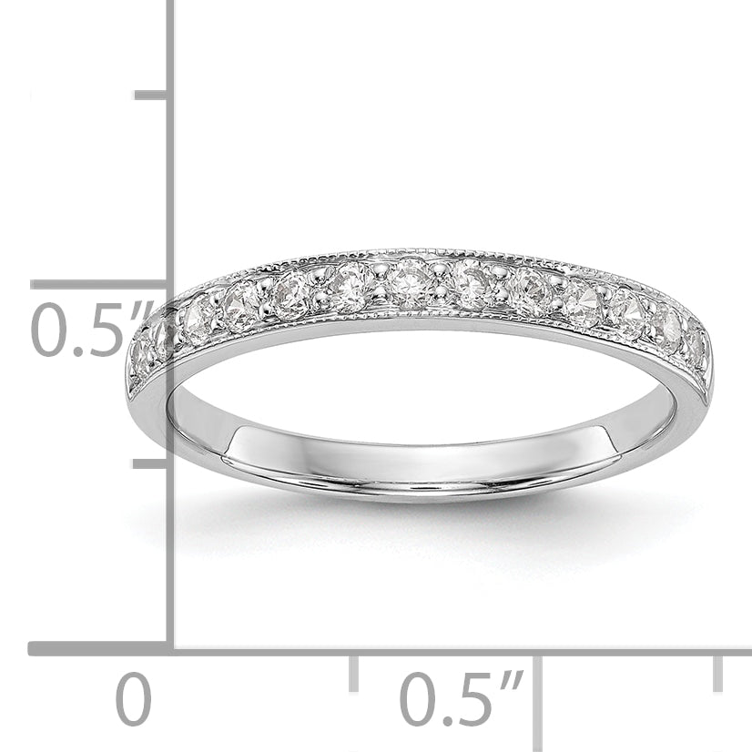 14k White Gold 1/3 carat Lab Grown Diamond VS/SI+ G+ Complete Wedding Band