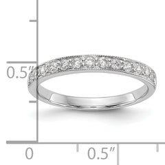 14k White Gold 1/3 carat Lab Grown Diamond VS/SI+ G+ Complete Wedding Band