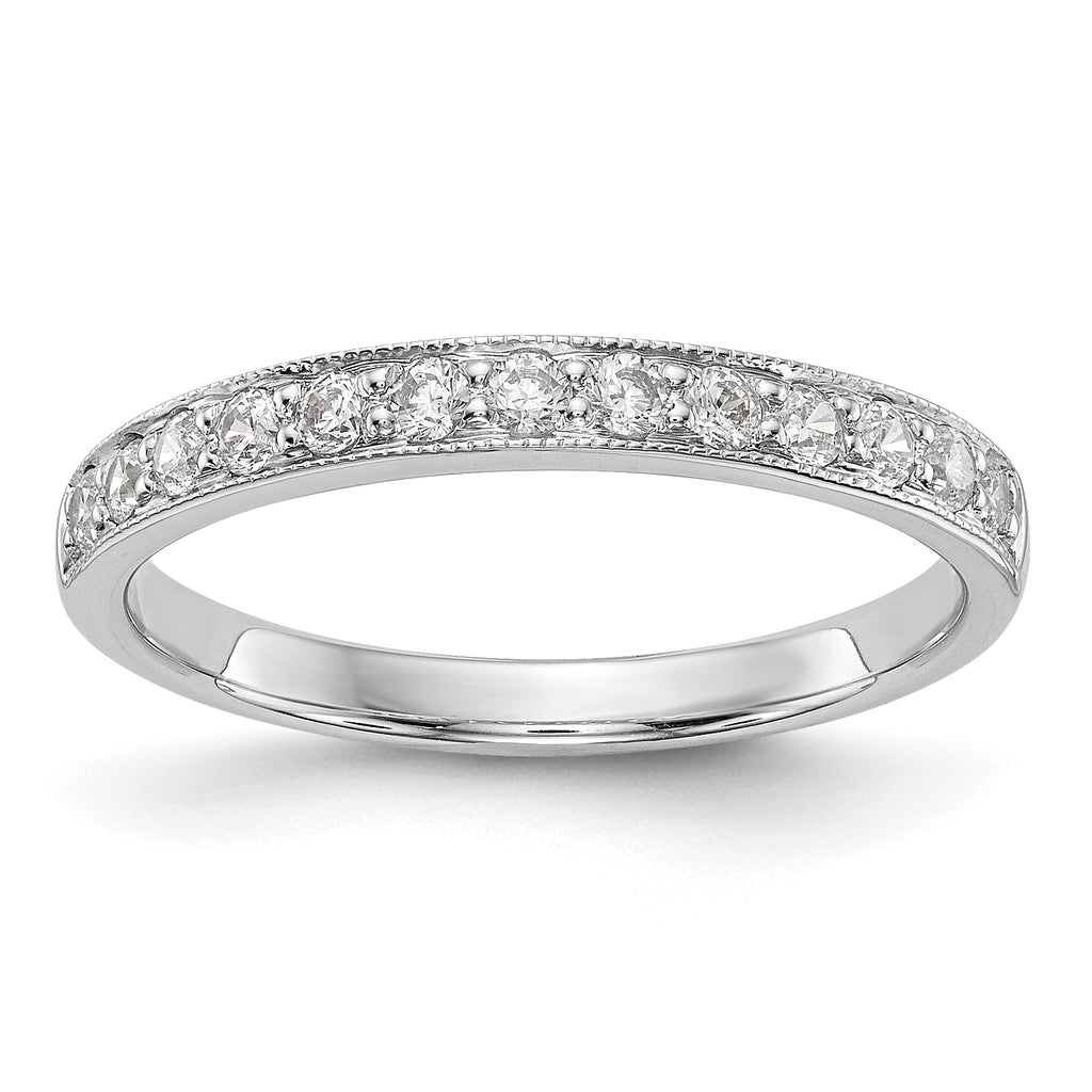 14k White Gold 1/3 carat Lab Grown Diamond VS/SI+ G+ Complete Wedding Band