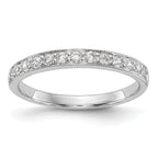 14k White Gold 1/3 carat Lab Grown Diamond VS/SI+ G+ Complete Wedding Band