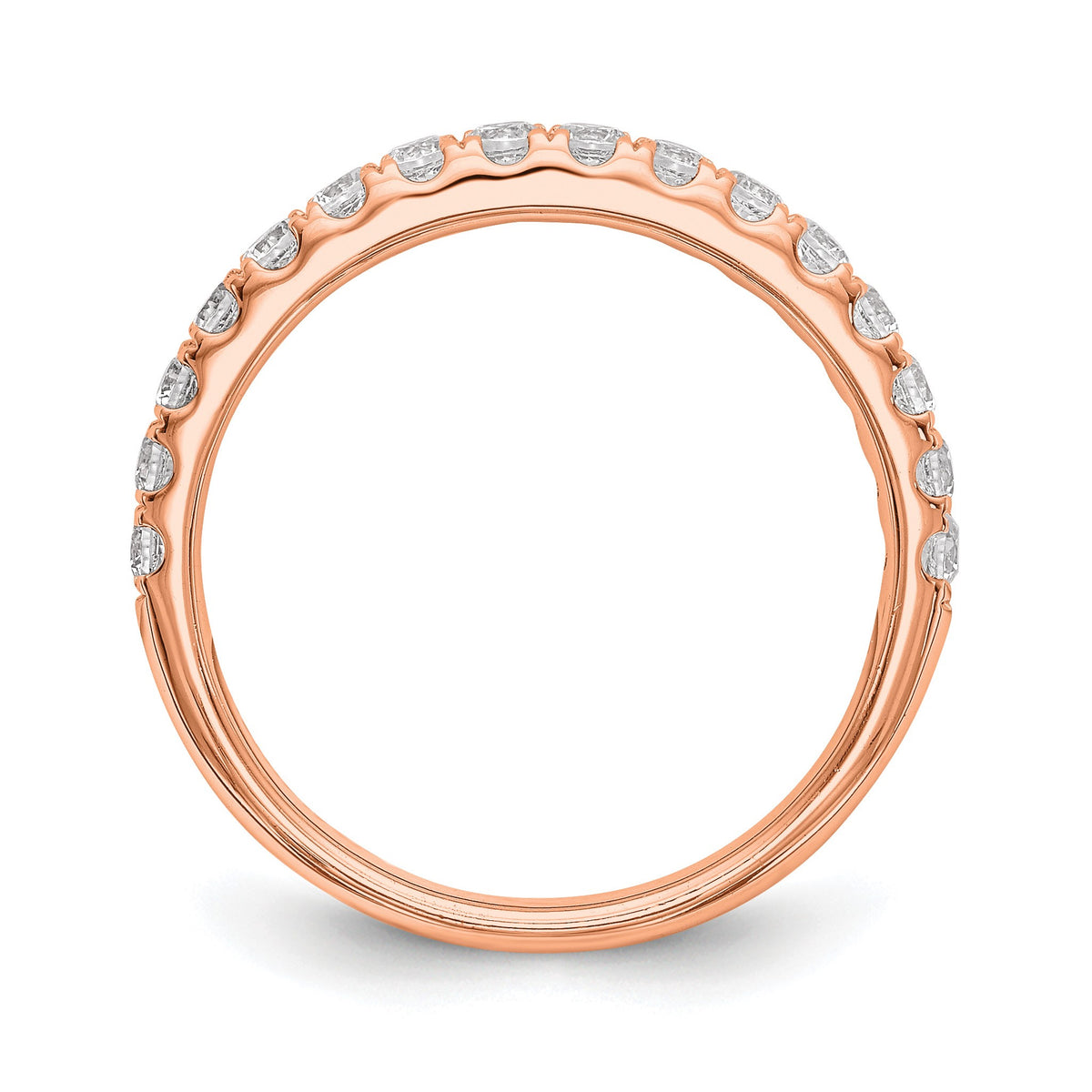 Lab-Grown Diamond Wedding Band in 14K Rose Gold, 3.3mm (1/2 ct. tw.), Size 7 - Sophia Jewelers