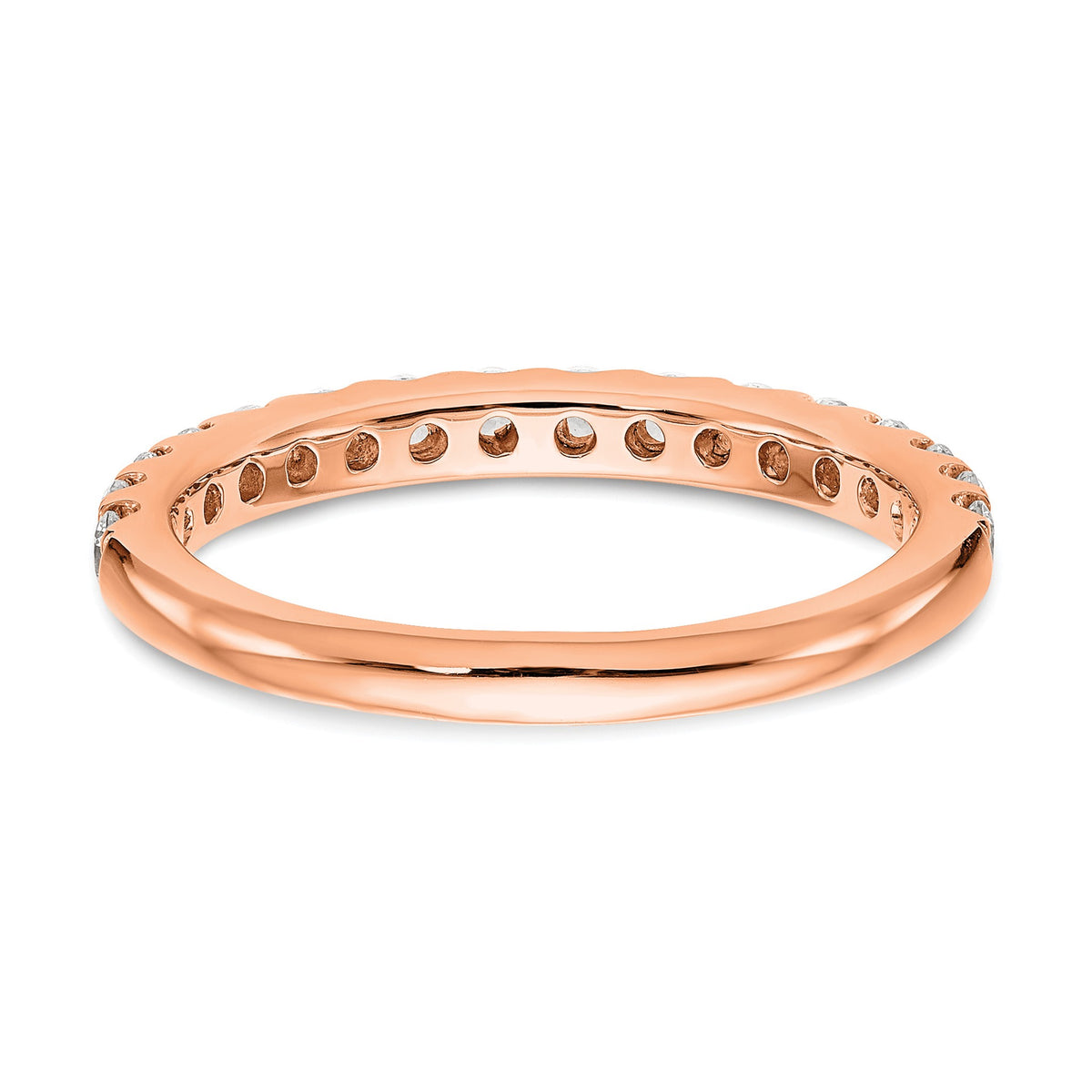 Lab-Grown Diamond Wedding Band in 14K Rose Gold, 3.3mm (1/2 ct. tw.), Size 7 - Sophia Jewelers