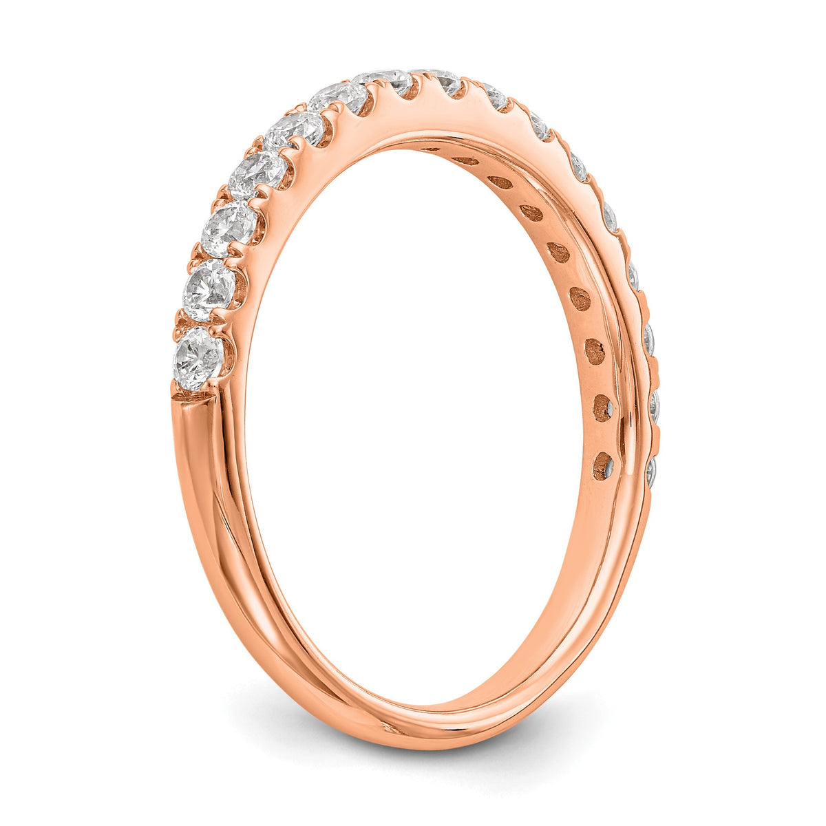 Lab-Grown Diamond Wedding Band in 14K Rose Gold, 3.3mm (1/2 ct. tw.), Size 7 - Sophia Jewelers