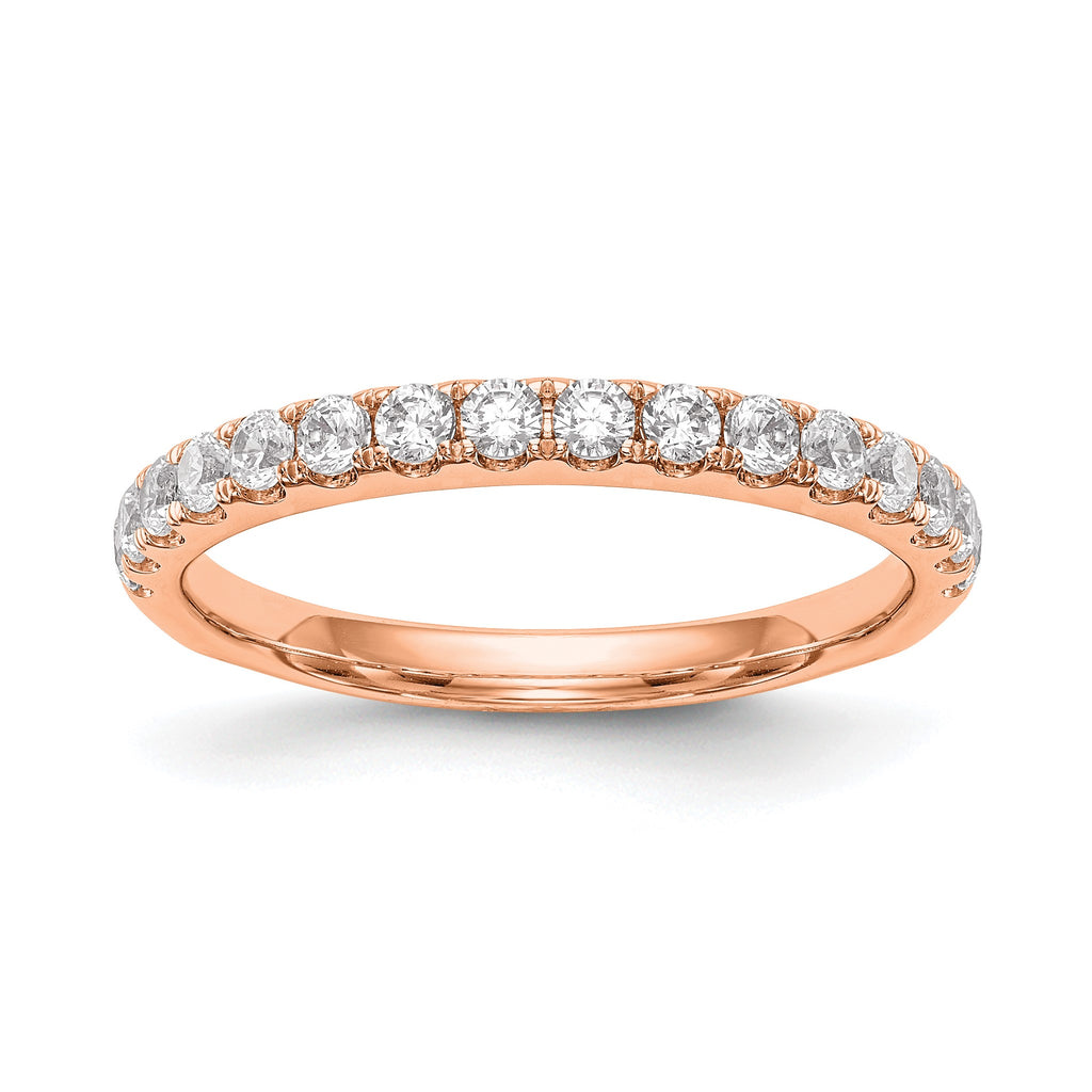 Lab-Grown Diamond Wedding Band in 14K Rose Gold, 3.3mm (1/2 ct. tw.), Size 7 - Sophia Jewelers