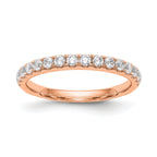 Lab-Grown Diamond Wedding Band in 14K Rose Gold, 3.3mm (1/2 ct. tw.), Size 7 - Sophia Jewelers