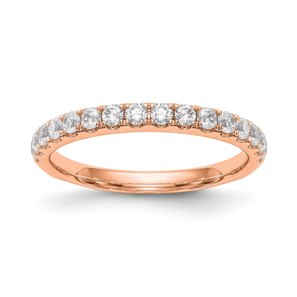 Lab-Grown Diamond Wedding Band in 14K Rose Gold, 3.3mm (1/2 ct. tw.), Size 7 - Sophia Jewelers