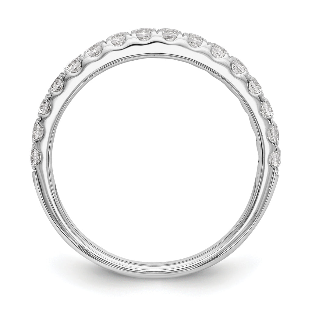 14k White Gold 1/2 carat Lab Grown Diamond VS/SI+ G+ Complete Wedding Band