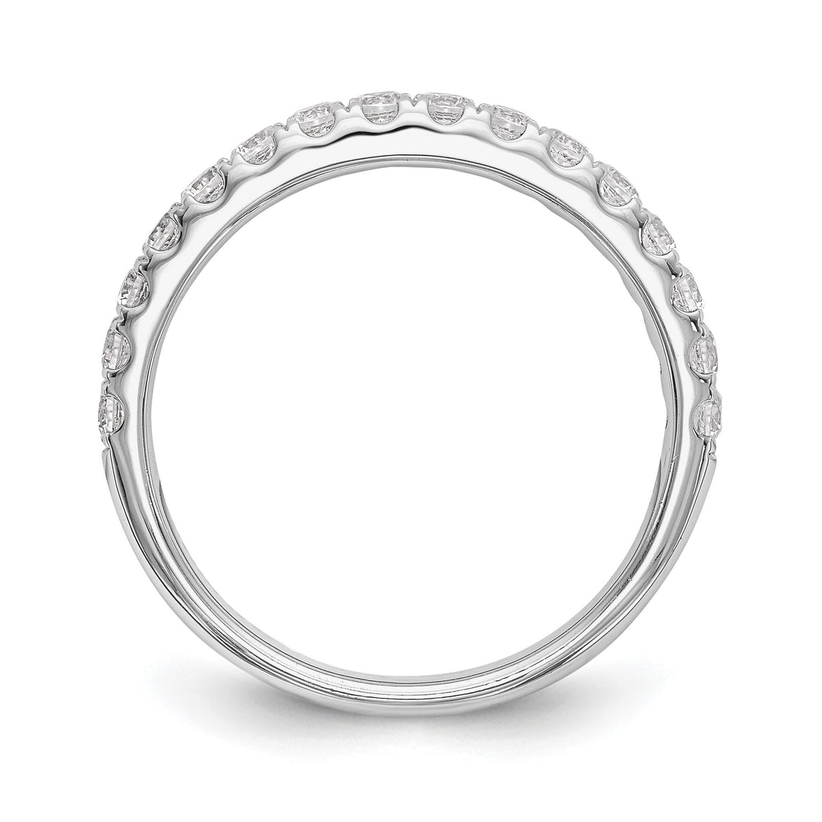 Lab-Grown Diamond Wedding Band in 14K White Gold, 3.3mm (1/2 ct. tw.), Size 7 - Sophia Jewelers