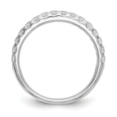 14k White Gold 1/2 carat Lab Grown Diamond VS/SI+ G+ Complete Wedding Band