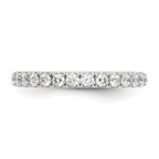 14k White Gold 1/2 carat Lab Grown Diamond VS/SI+ G+ Complete Wedding Band