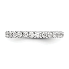 14k White Gold 1/2 carat Lab Grown Diamond VS/SI+ G+ Complete Wedding Band