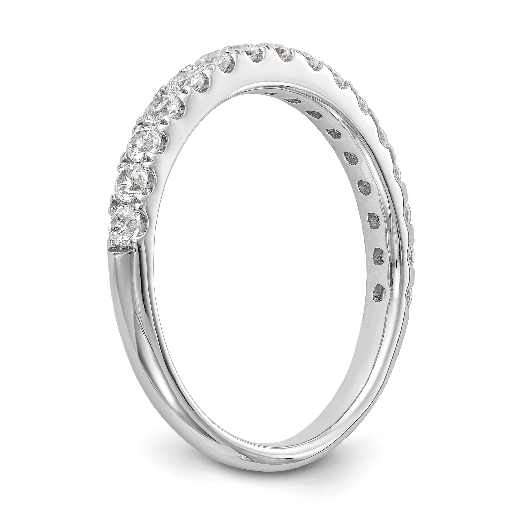 14k White Gold 1/2 carat Lab Grown Diamond VS/SI+ G+ Complete Wedding Band