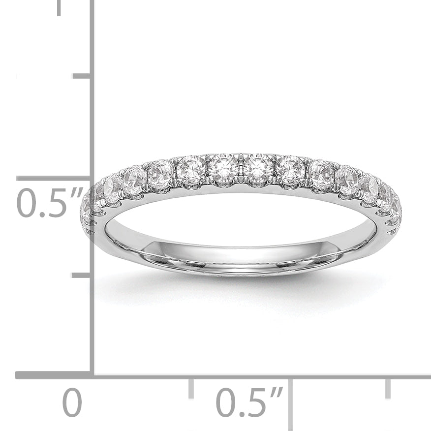 14k White Gold 1/2 carat Lab Grown Diamond VS/SI+ G+ Complete Wedding Band